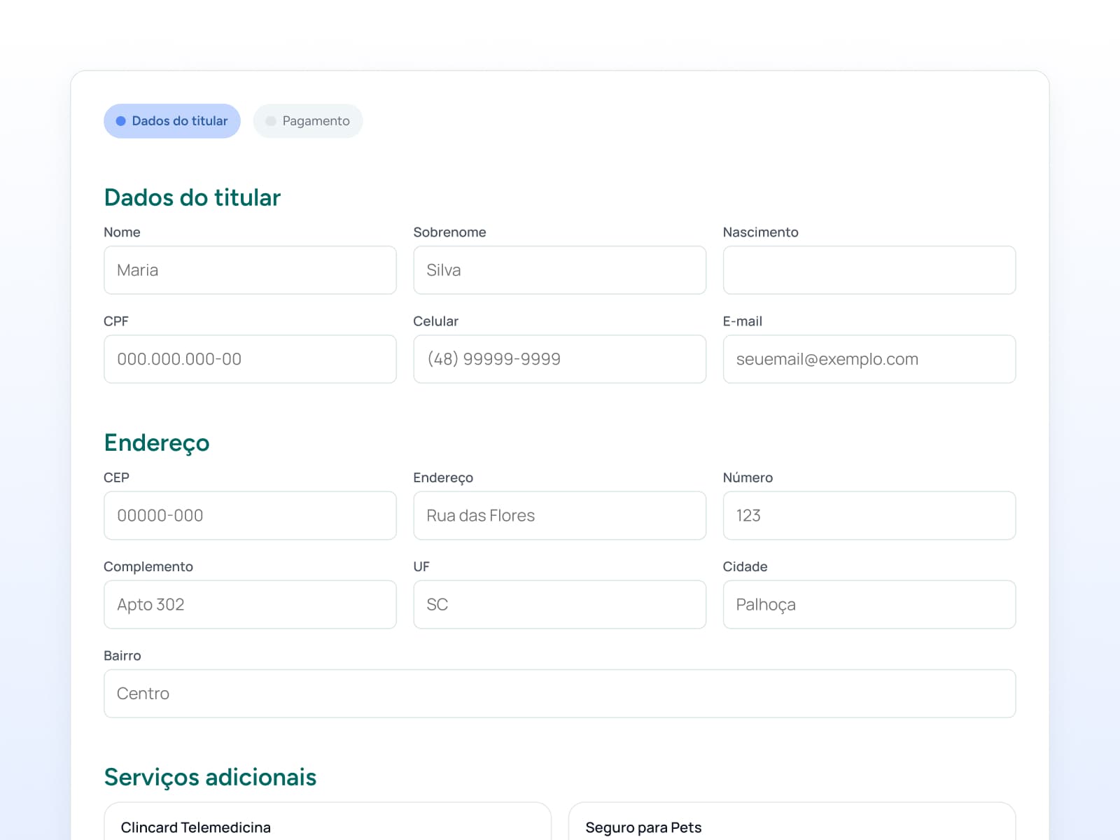 The rebuilt checkout, with cardholder data in a single six-field group