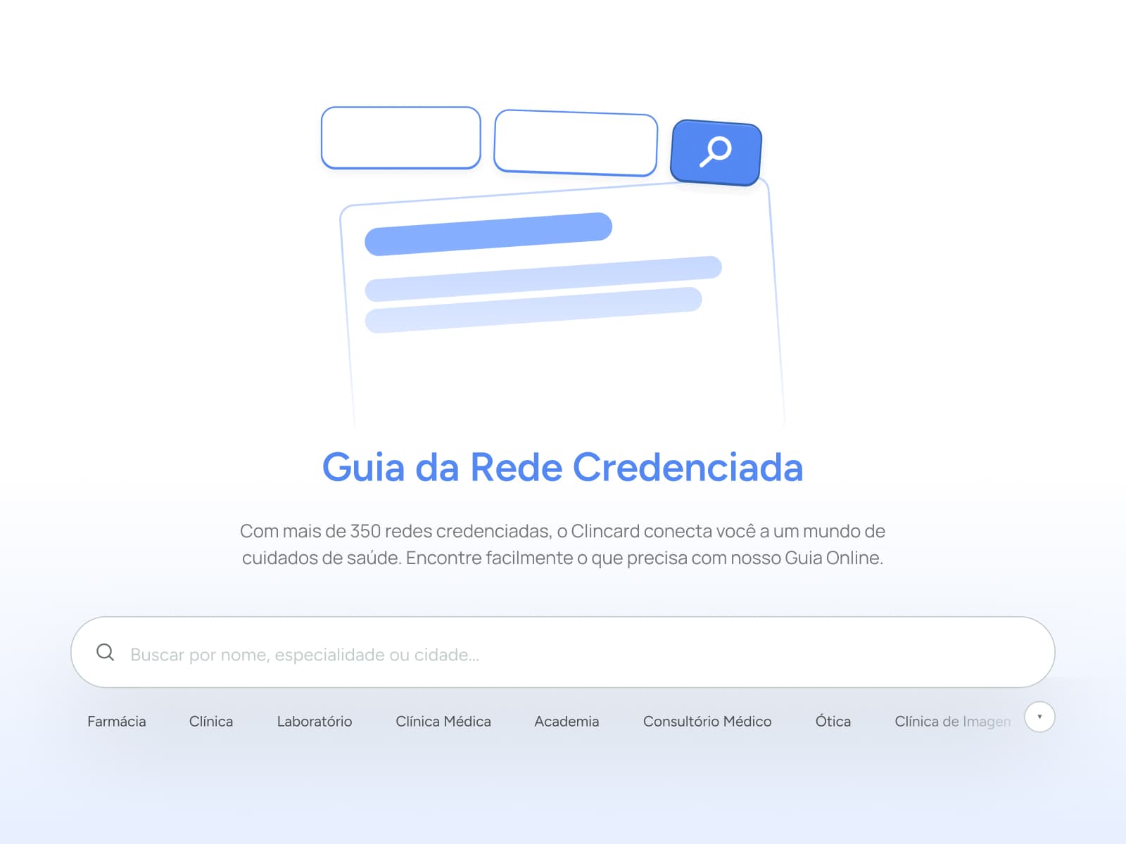 Partner network guide, searchable by name, specialty, and city