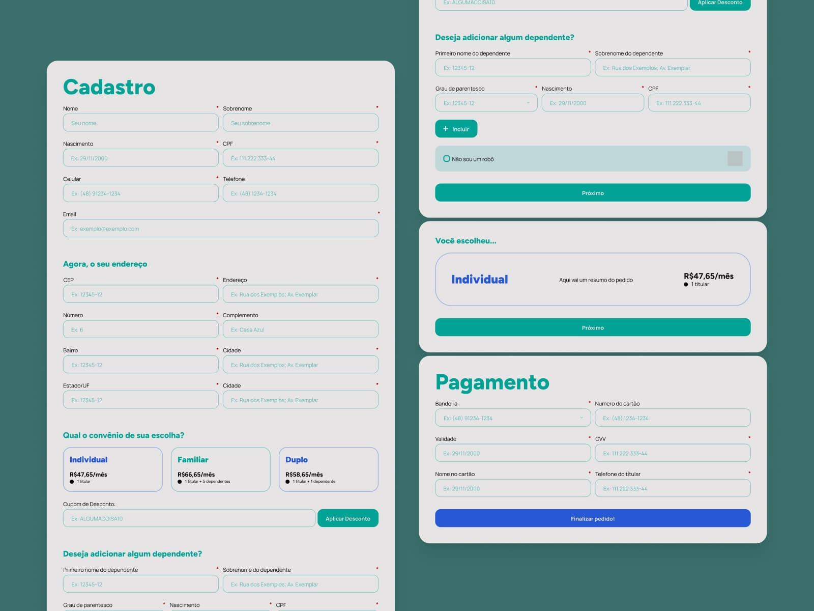 The previous checkout, with 12 fields in the first input group alone